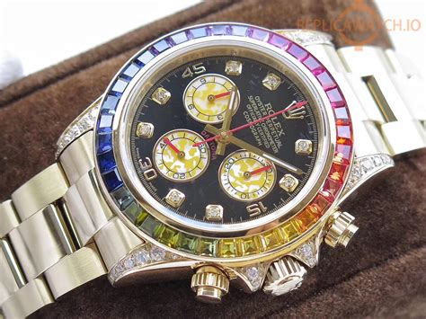 rolex rainbow daytona replica|knockoff daytona rolex for sale.